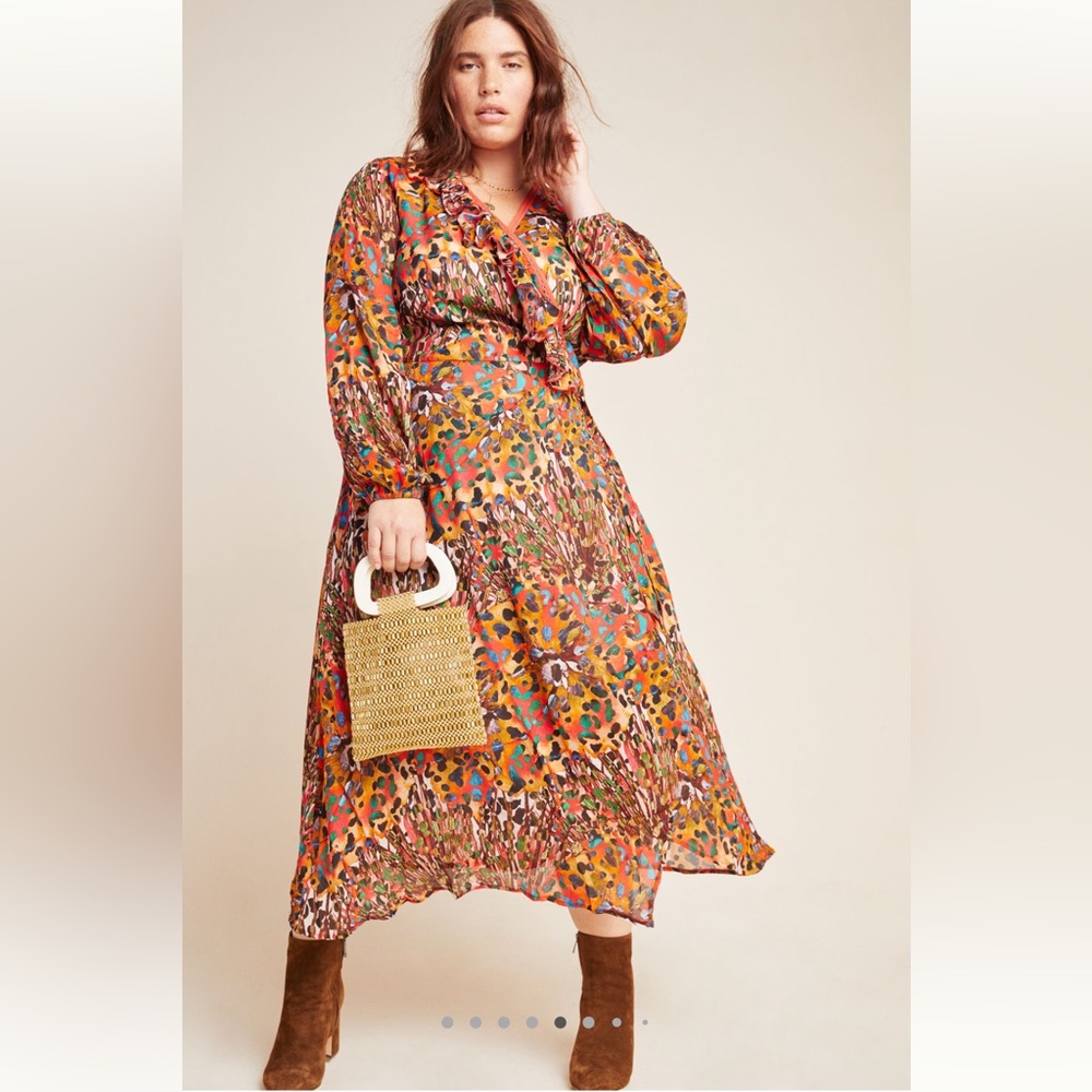 Anthropologie Multicolor Floral Maxi Dress